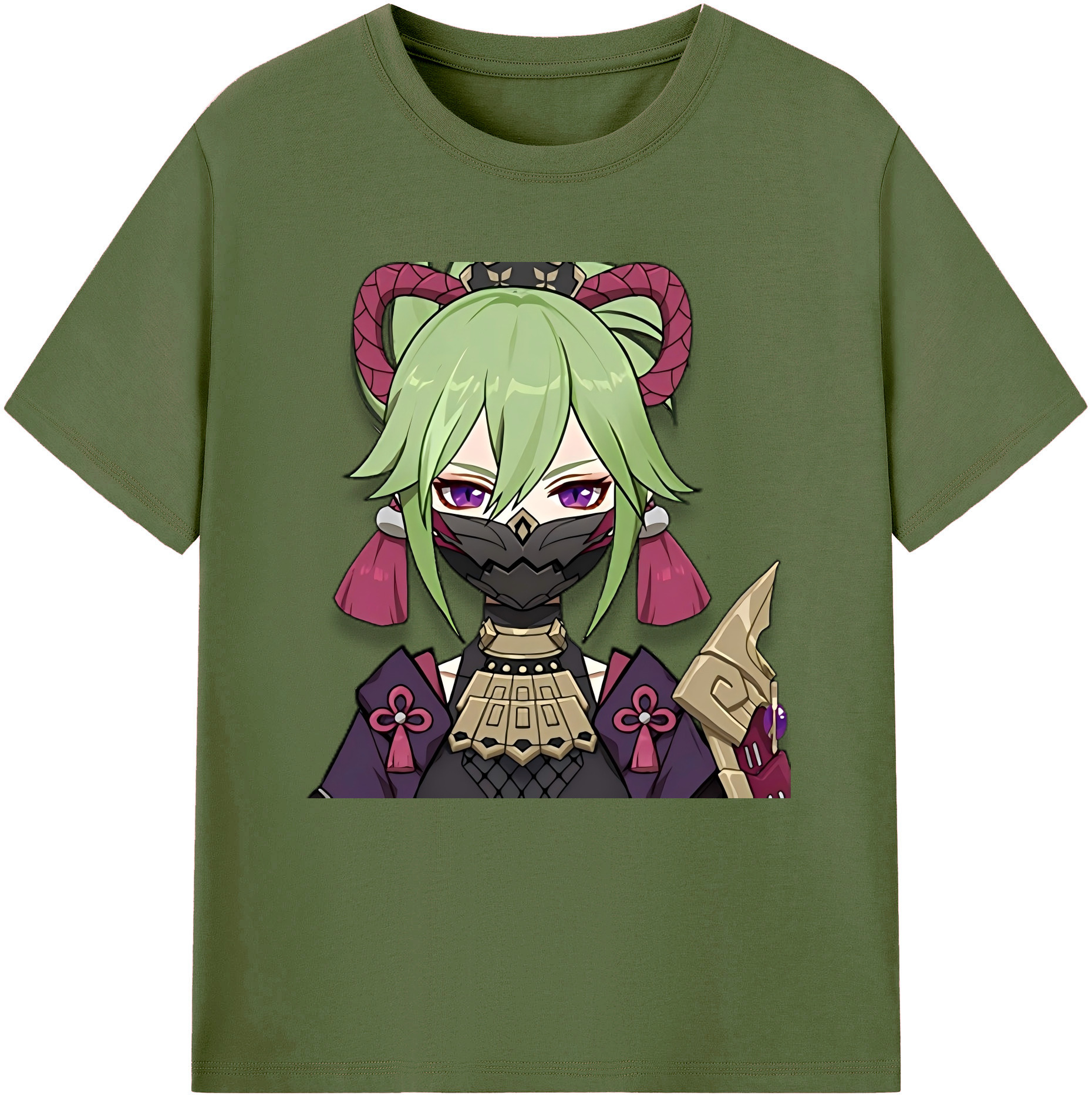 げんし神  久岐忍 くき しのぶ genshin Kuki Shinobu 綿100％半袖Tシャツ（フロントプリント）